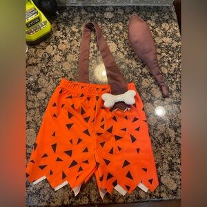 2T Bam Bam Halloween Costume (Flinstone’s) with Club